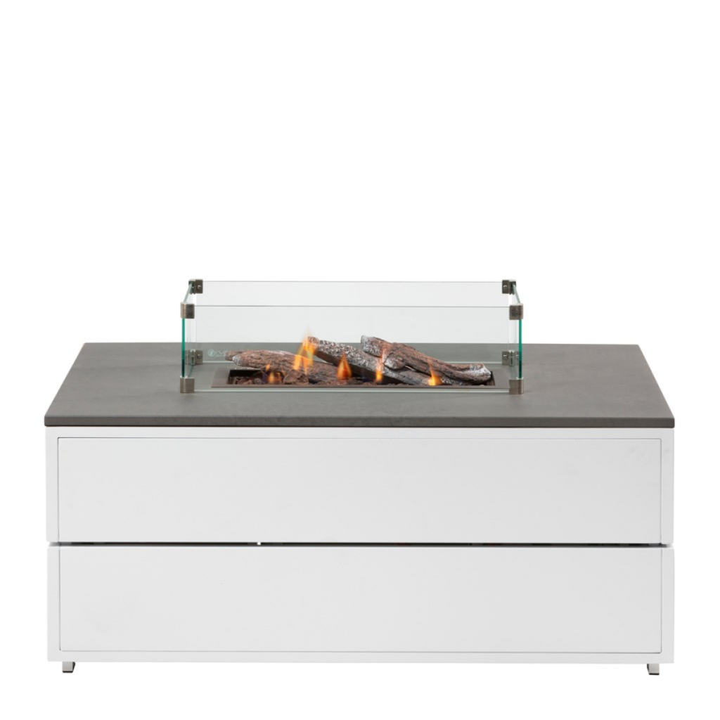 Cosi Fires - Cosipure White / Grey (120 cm) met glasset