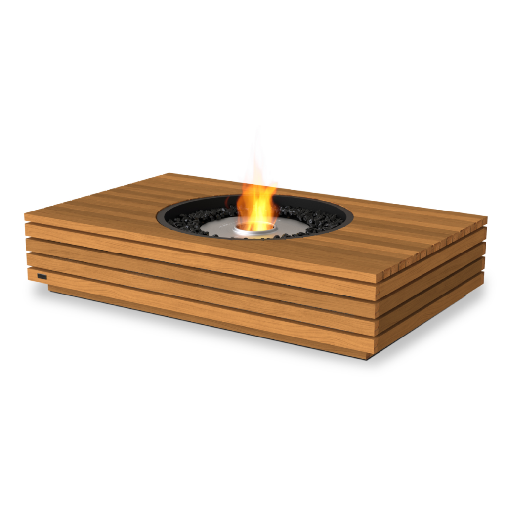 EcoSmart Fire - Martini 50 teaken houten vuurtafel op bio ethanol