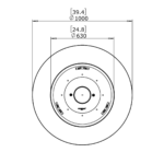 Tekening EcoSmart Fire - Pod 40 haard