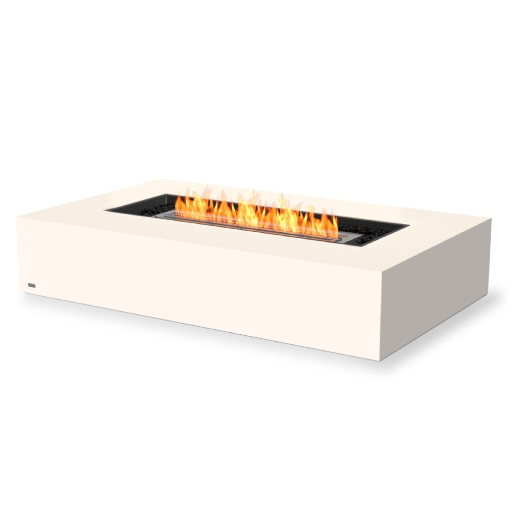 EcoSmart Fire - Wharf 65 witte vuurtafel op bio ethanol