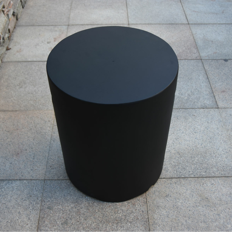 Elementi - Kleine ronde gasfles cover betonlook zwart