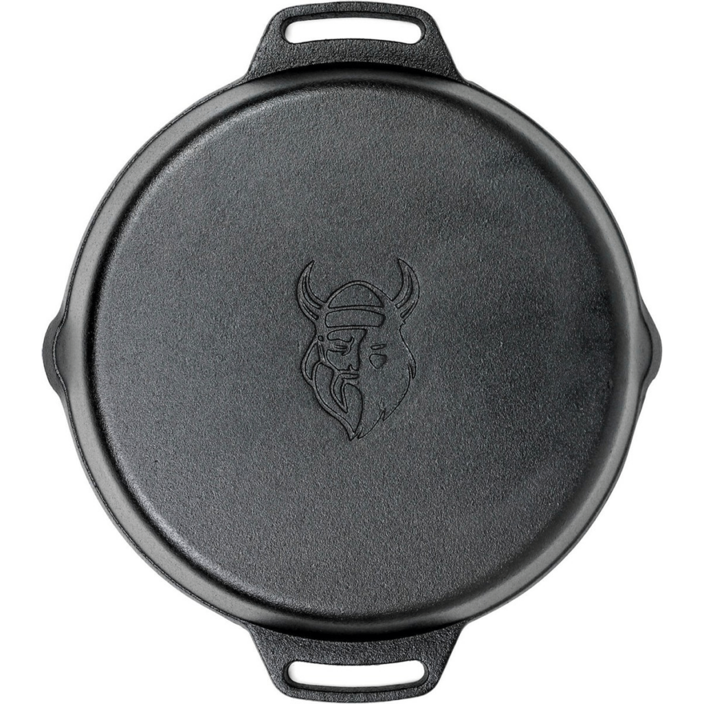 Onderkant skillet pan van gietijzer