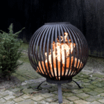 Vuurkorf Vuurbal Strepen Zwart - Esschert Design - Afbeelding 4