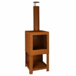 Buitenkachel met houtopslag roest - Esschert Design - Afbeelding 8