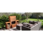 GardenmaxX - Woodbox Houtopslag van Cortenstaal - Afbeelding 2